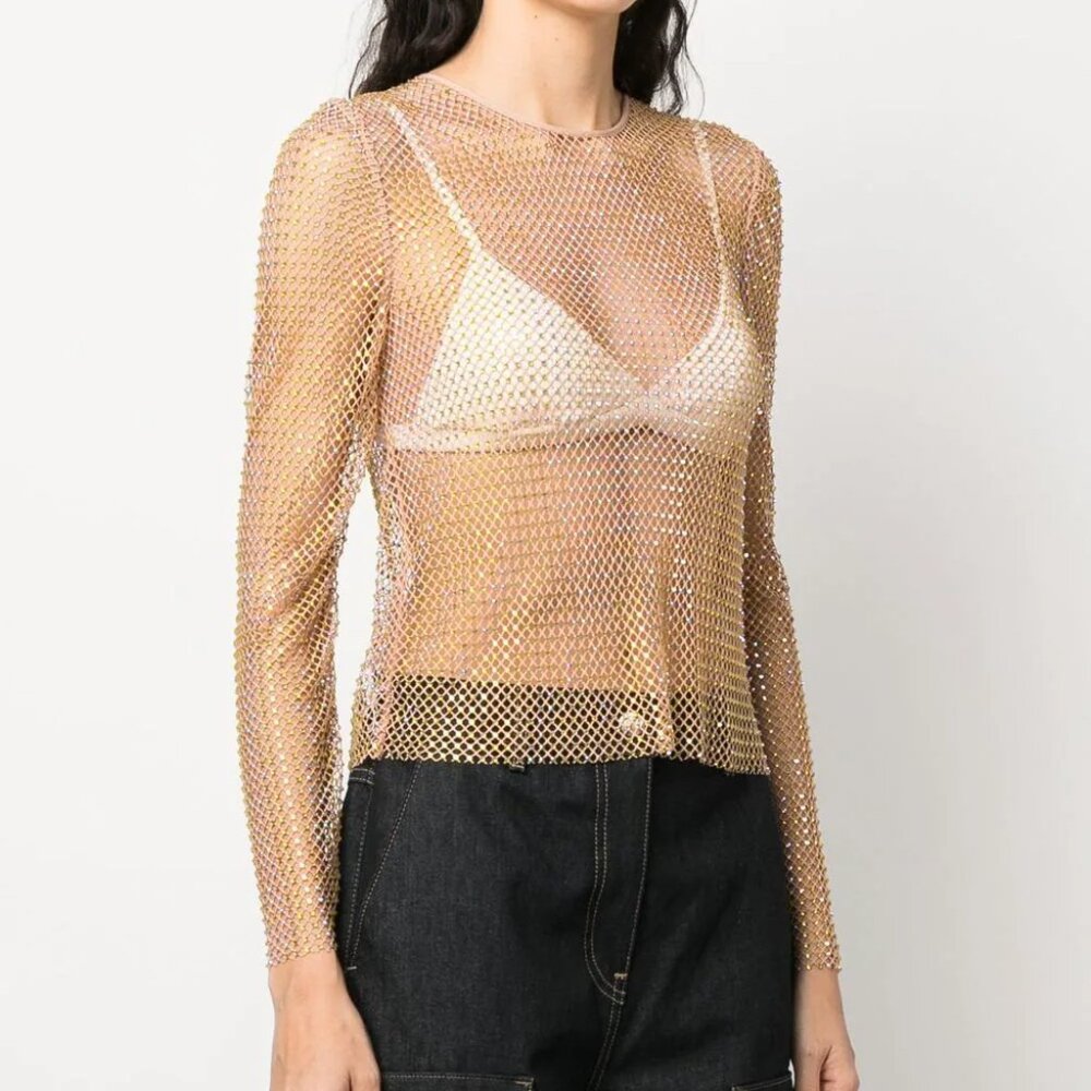 Self Portrait Crystal Mesh top - US 4 - Picture 3 of 11